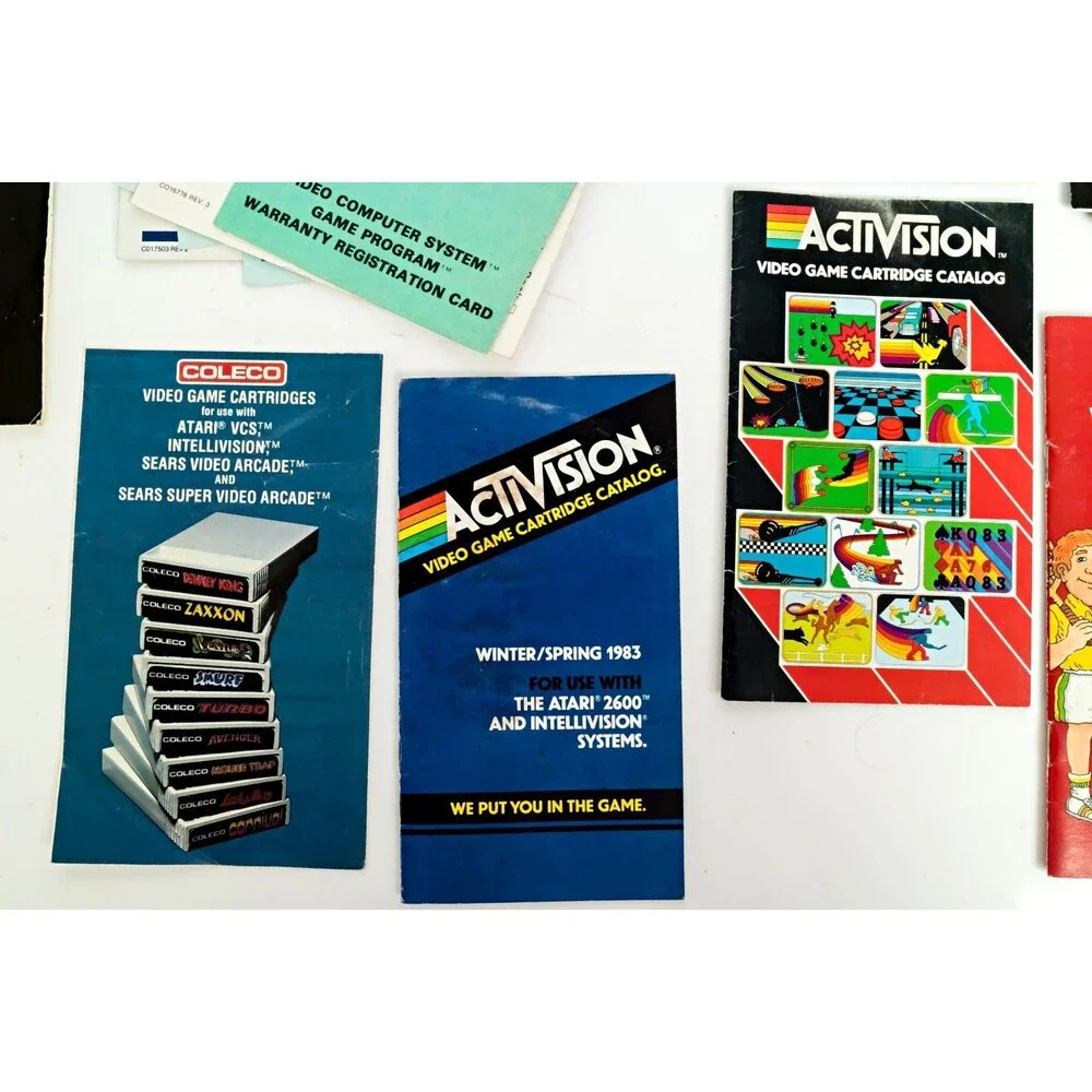 Lot of 17 Atari Vintage Original Video Game Manuals Catalogs Booklets